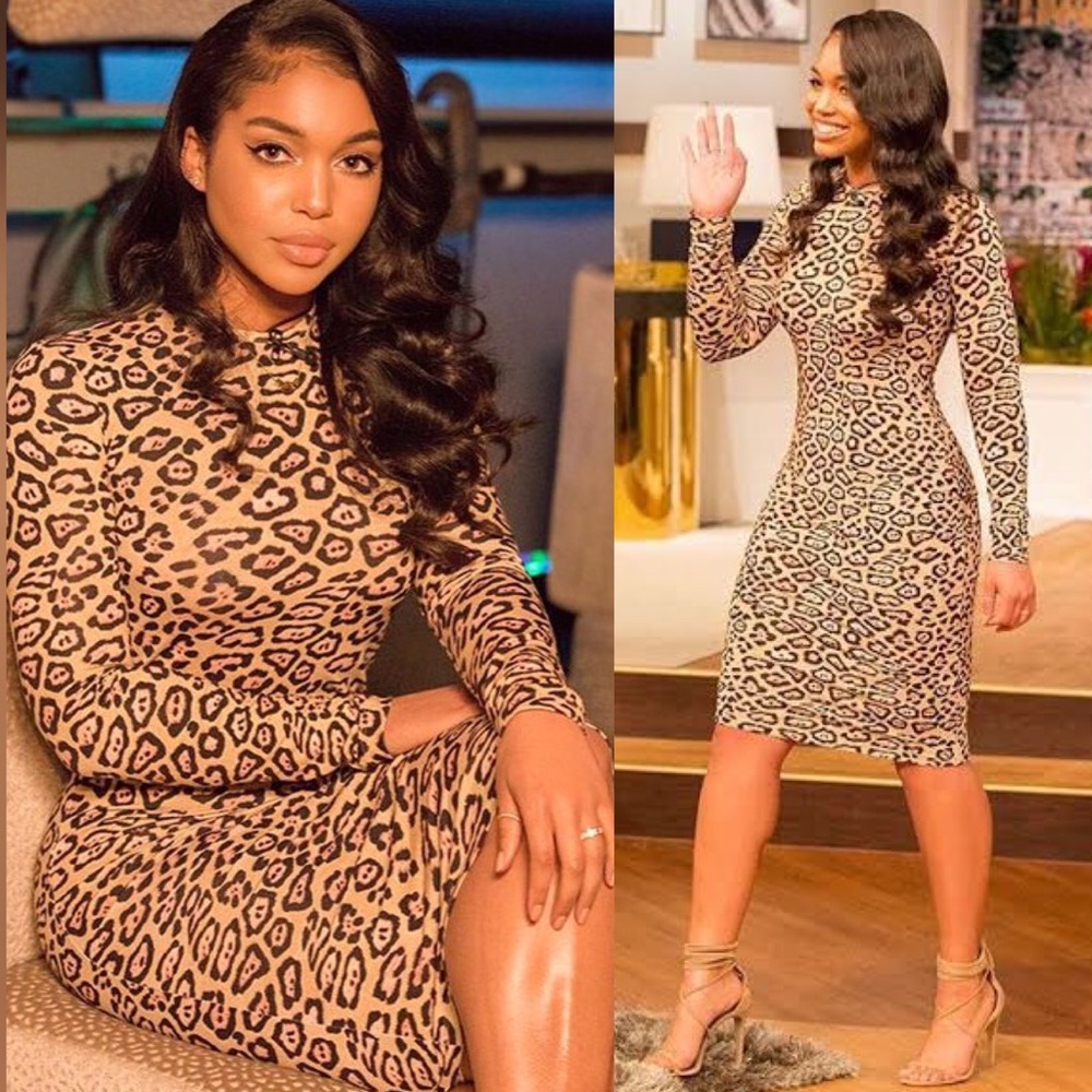 NEW! GIVENCHY Collection Jaguar Leopard Midi Dress - Picture 3 of 16
